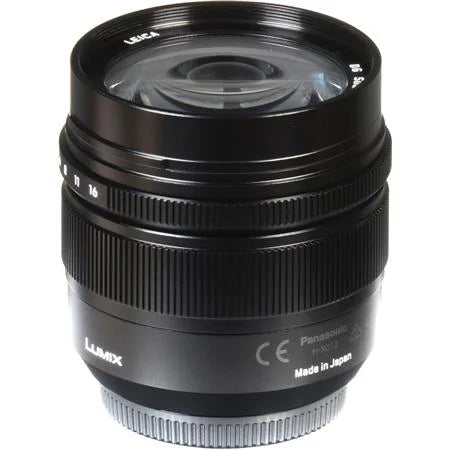 for Leica Micro Lumix Four Aspherical 12mm Summilux f/1.4 Lens DG Black Thirds, G
