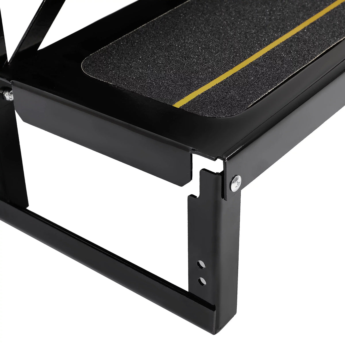Rail W/ Hand-railing Steps for Trailer HECASA Steel Camper Armrest 3 Side Travel Load Trailer Stairs Universal RV Hand