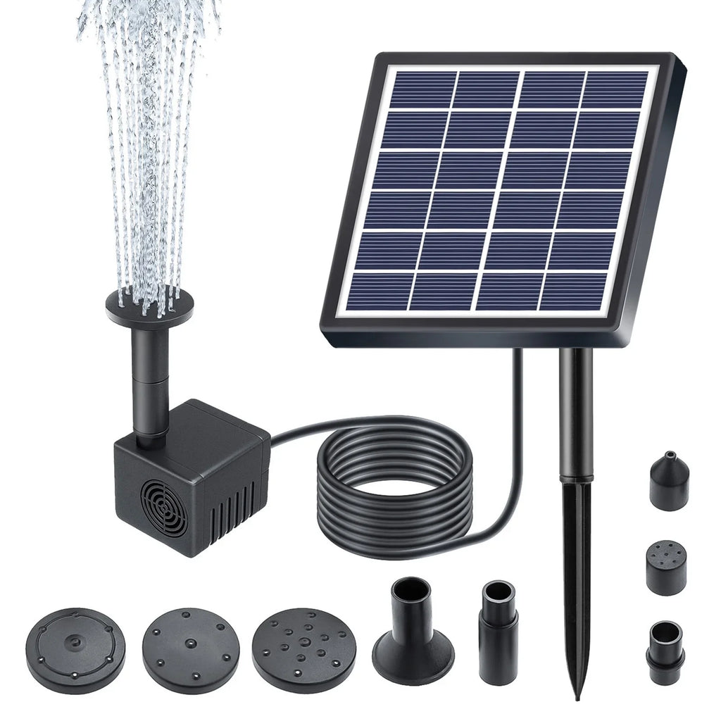 Solar Solar Arealer 9.84ft Powered 8 PumpHuiop Nozzles Pipe liquid Stakes Fountain,Stakes Pump Pond/pool/fish Solar liquid liquid Nozzles Powered And And Pond 160l/hRate Pond 9.84ft Powered