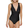 Black One Standard dimension 6 Womens Piece MSRP Hilfiger $98 Plunge Swimsuit Tommy