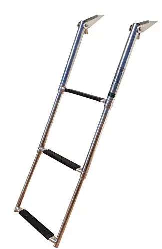 with Pactrade Ladder Grips Folding Rubber Telescopic Steel 3 Boat Steps Foot Stainless Marine