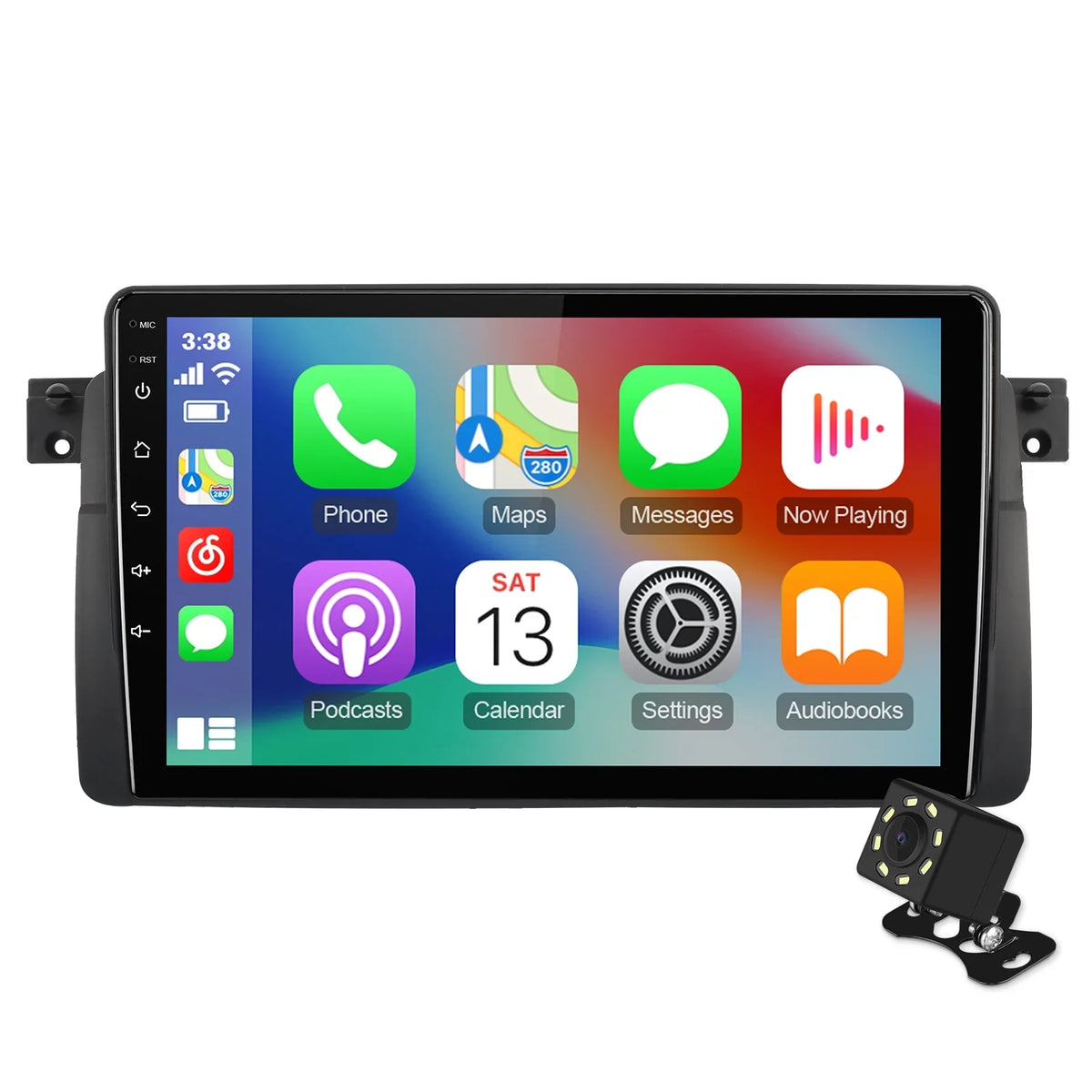Android Stereo QLED Backup Double Support Radio ZT Car Carplay 12 Touchscreen 75/MG E46/M3/318/320/325/Rover Camera Auto 9-inch Din with Car 6+128G Screen SWC for Android
