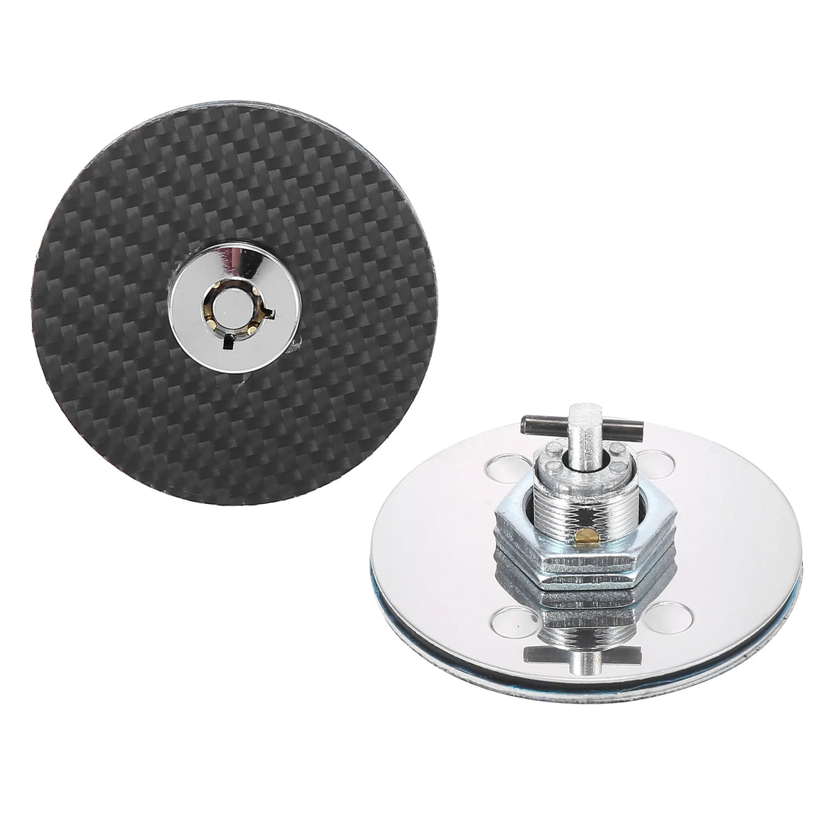 Universal Lock Vehicle Pin Fiber Release with Carbon 2pcs Key Engine Latch Hood Quick Pattern Lock Cover Hood