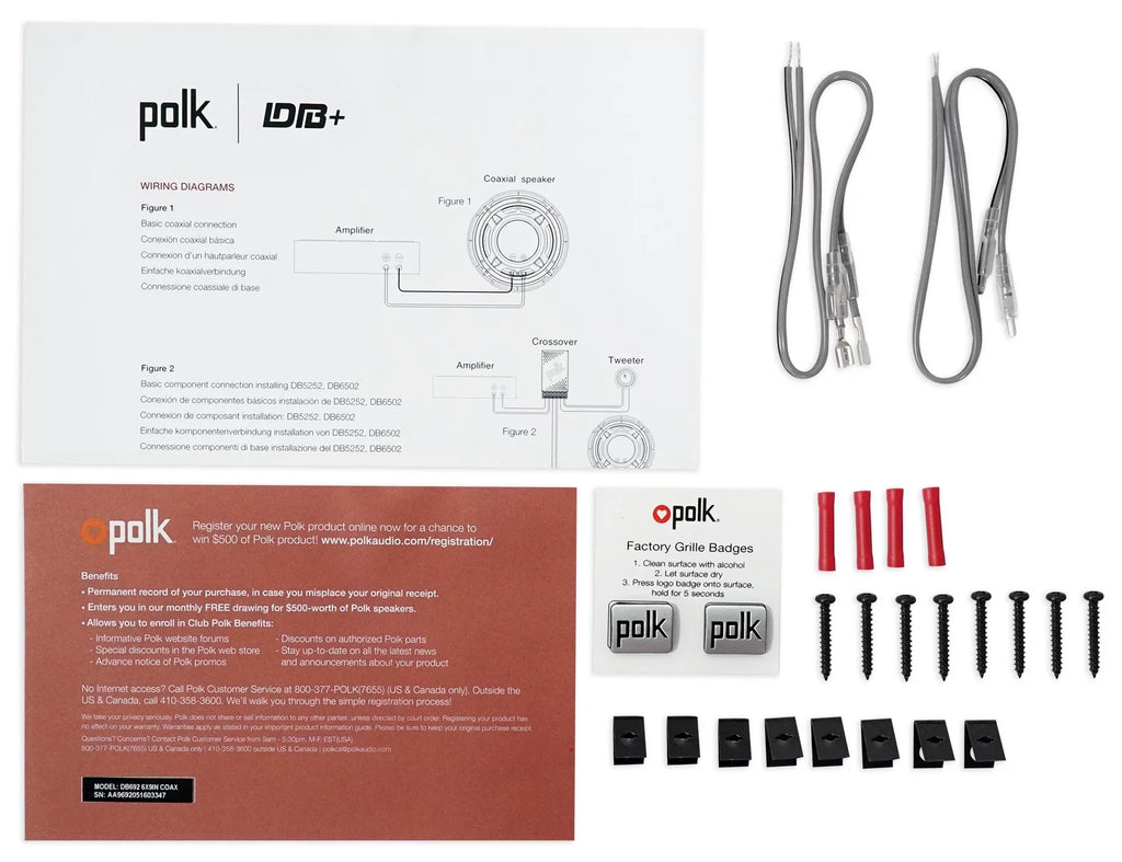 Speakers Car + Audio Polk Watt 6X9" DB692 (2) Rockmat ATV/Motorcycle/Boat 450