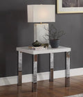 Gloss High 82332 End ACME Harta White Chrome & Table,