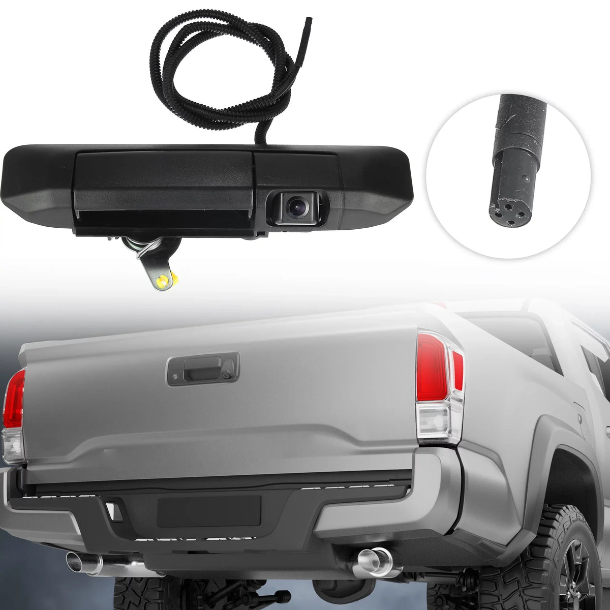 Set Replacement Camera 2005-2014 Handle 6909004020 Backup Tailgaters Tailgate Tacoma with for Black Car