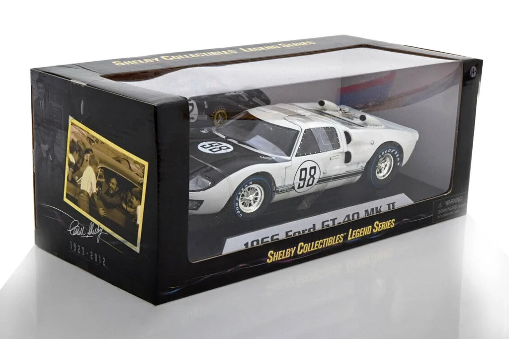Model Diecast - Car Shelby scale White 1966 II #98, SC415W Collectibles 1/18 Shelby Toy GT-40 - MK