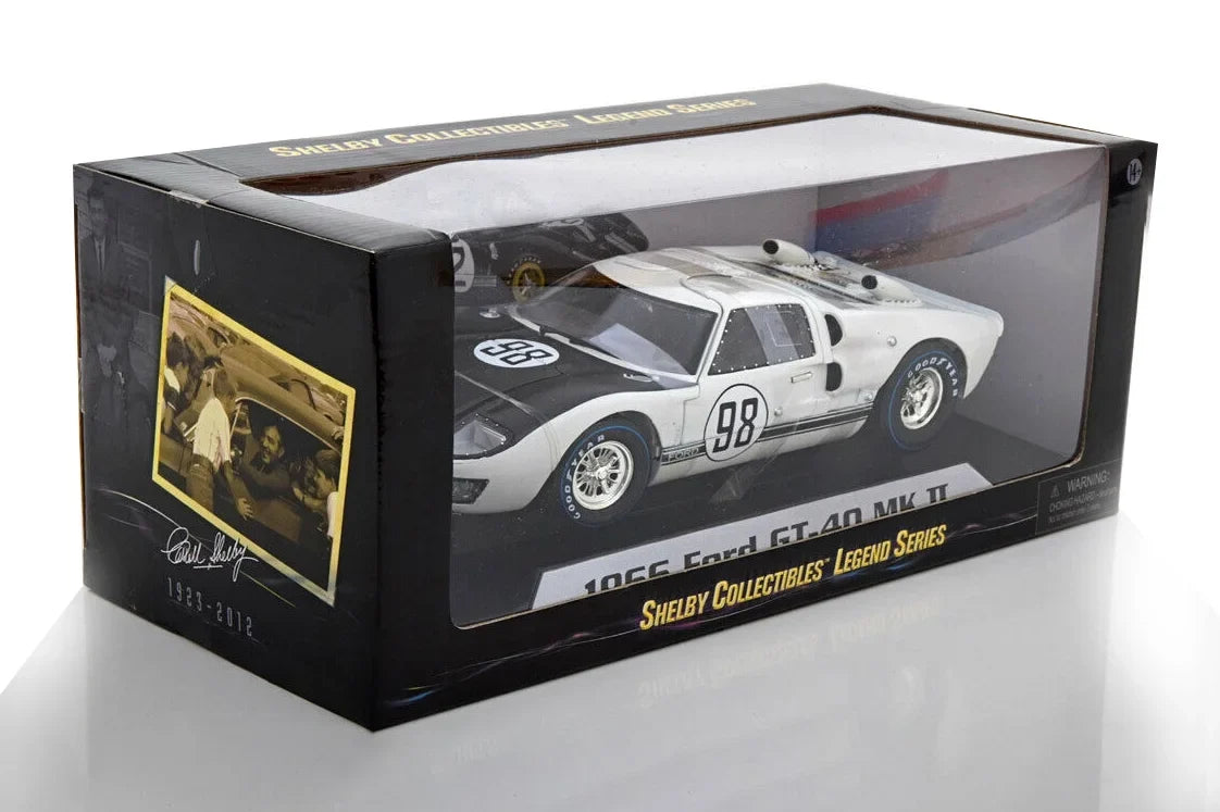Model Diecast - Car Shelby scale White 1966 II #98, SC415W Collectibles 1/18 Shelby Toy GT-40 - MK