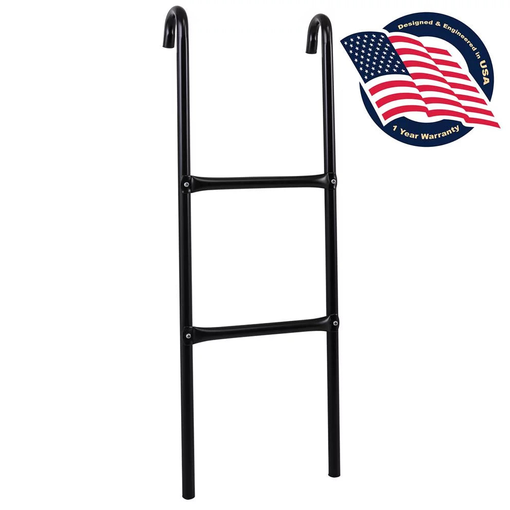 climate Trampoline 13.0’’ Galvanized Climbing SereneLife -inches Step 39.8’’ Safety Ladder Resistant x Steel Trampoline 2 x 4.7’’