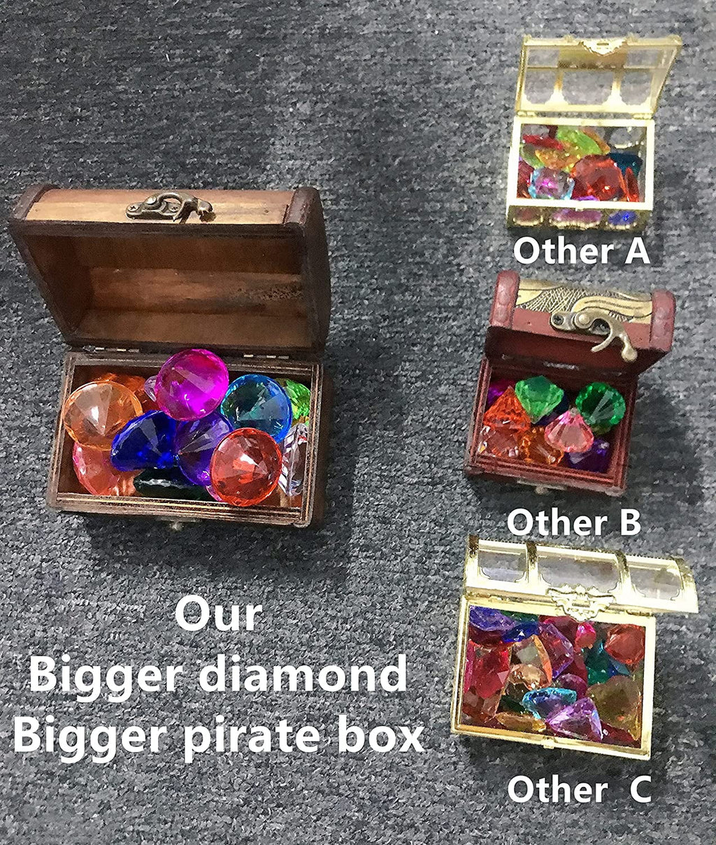 Treasure Set PUBGAMER Pirate Throw with 15 Toy Swimming Gem Gem Gift Colorful Diving Big Training Box Chest Diamond Underwater Toy Dive Big Toy Pool Diving Set