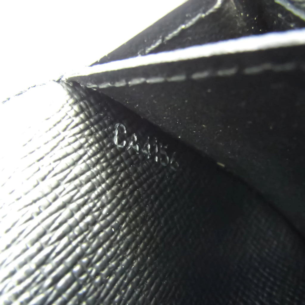 Men's (bi-fold) Wallet Epi Portefeuille Long Brazza Leather Noir M60622 (Good) Epi Pre-Owned