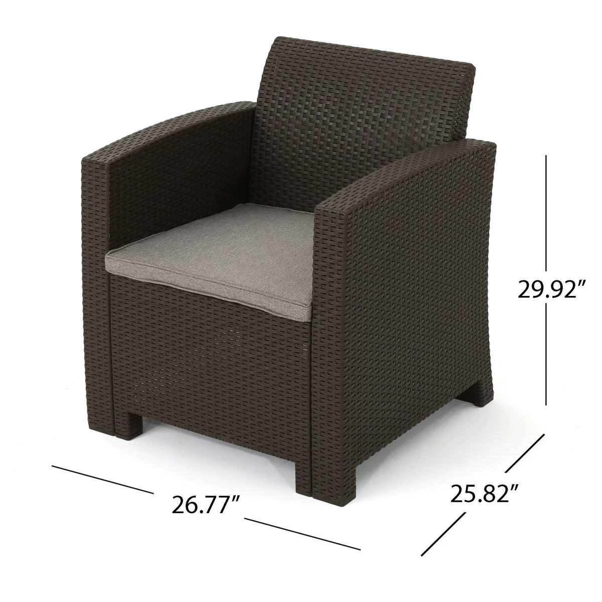Ollie Pit, exterior 4-Seater with Brown Fire Beige Club Chat Mixed Wicker Set Chair and