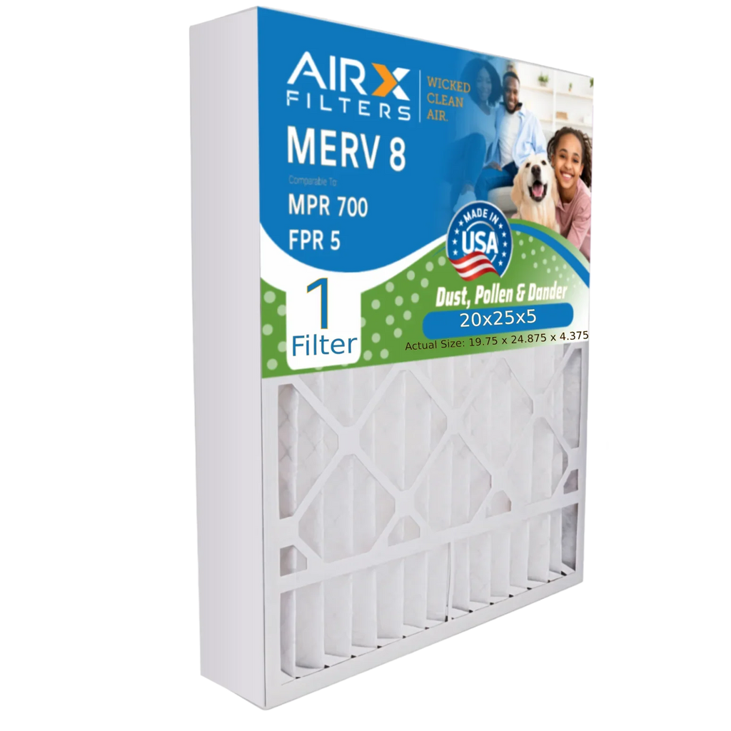 WICKED FC100A1037 MERV AIRX CLEAN FILTERS Air Premium AIR. Compatible 8 Filter with Honeywell Filter Single USA Furnace 5 Made & Comparable to Filter FPR 20x25x5 by 1 20x25x5 700 MPR