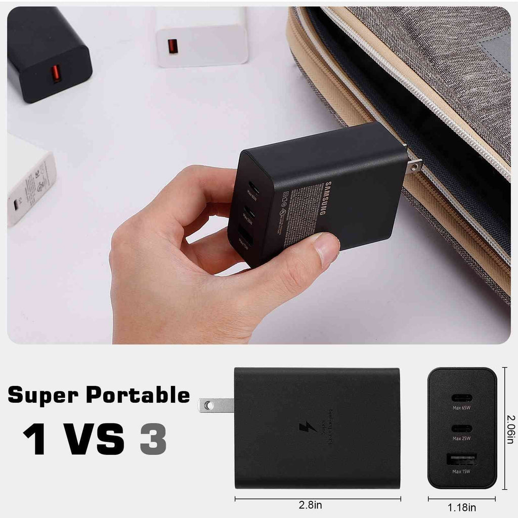 Travel Charger NFC/Note Dual with Infinix Laptops, - Charging Phones Pixel USB - Galaxy, for & Pro Neo/Hot 3 65W Pro Fast X/Zero USB-C 10 iPhone, High-Speed Ports 10i/Note X Zero 10