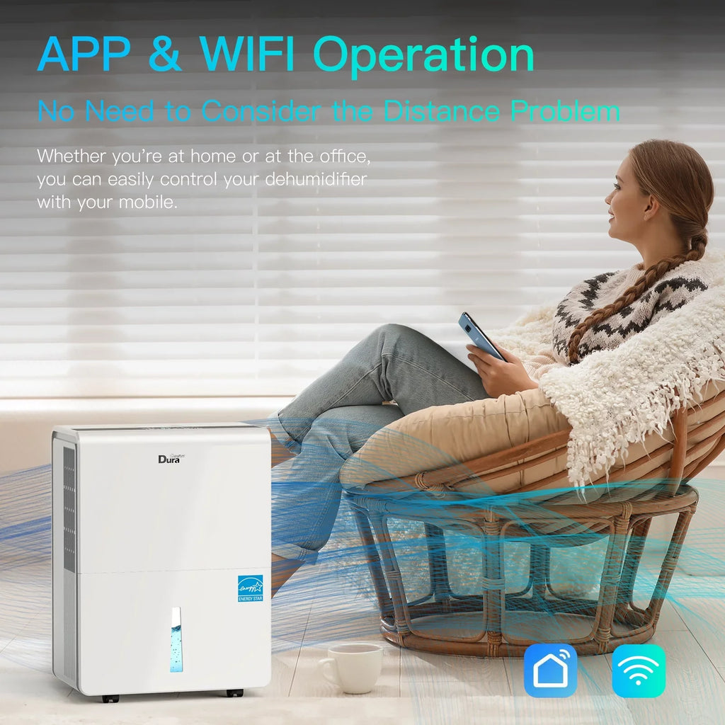 3000 to Dehumidifiers 2012 Standard) Pint Basement,up Sq.ft WIFI DuraComfort DOE 35 for Dehumidifier with Pint (50