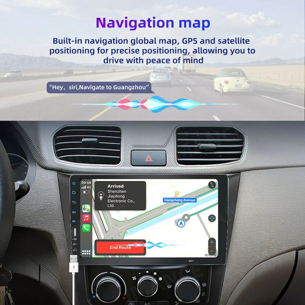 Car with Radio MP5 JMANCE Camera Auto Carplay Audio Single GPS Android 9" FM Din