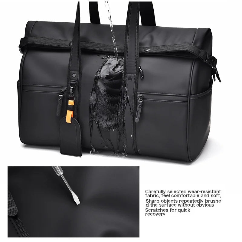 And Fitness Waterproof Sports Women'S Capacity Separation Business And Dry And Men'S Bag Trip Large Handbag Feel Wet Luggage Bag Travel Leather Bag