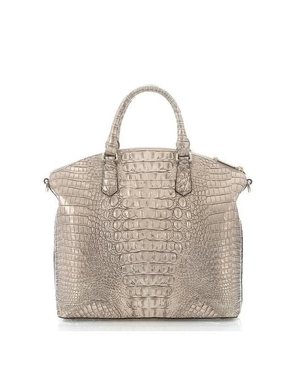 Brahmin Satchel Cane Duxbury Large Silver/Metallic Sugar