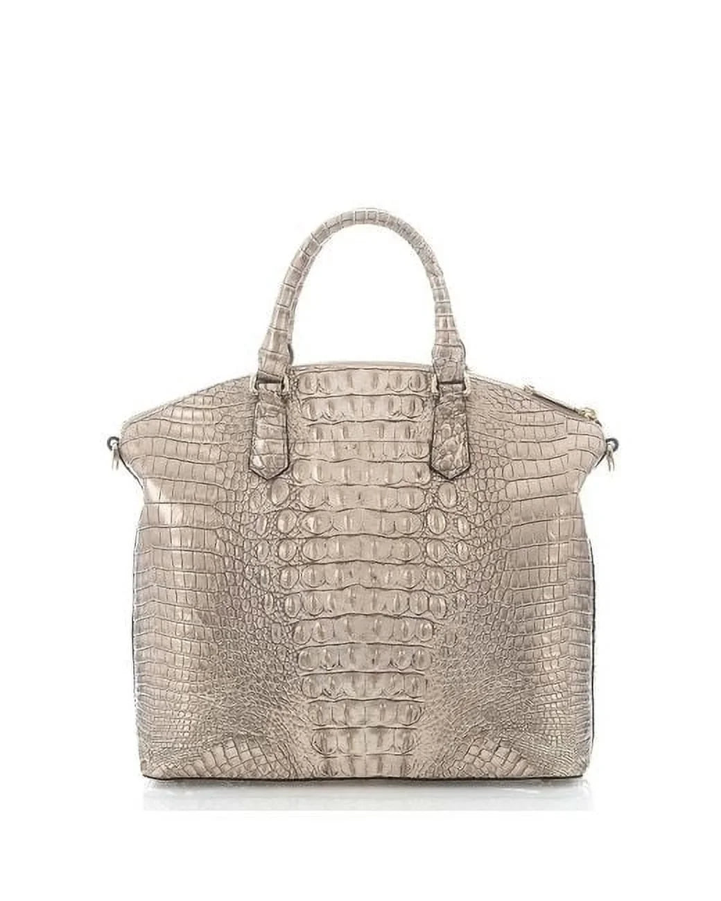 Brahmin Satchel Cane Duxbury Large Silver/Metallic Sugar