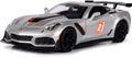 ZR1 #2, Chevy Toy Silver - Corvette 73785SV Motor Car Model scale 1/24 Max 2019 Diecast -