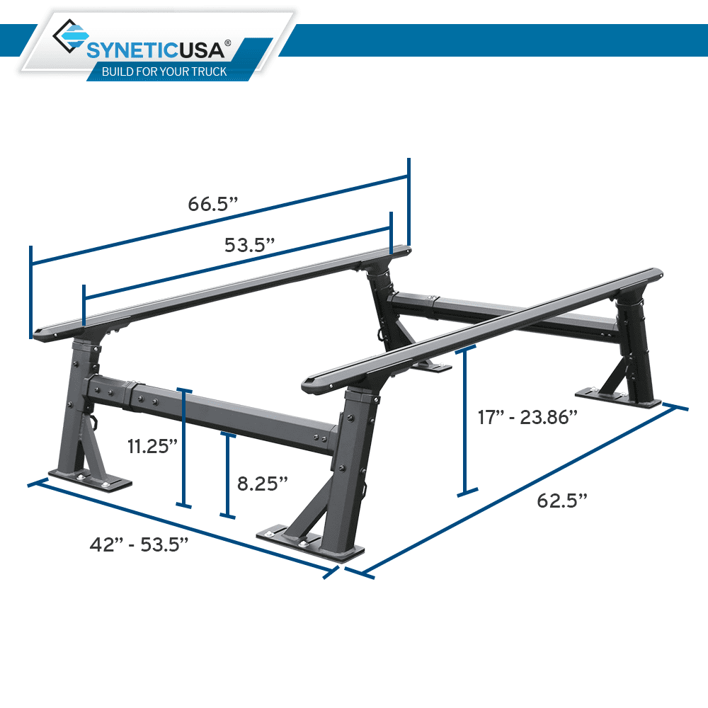 Rack Overhaul Bed Syneticusa Heavy HD Truck Adjustable Duty Ladder Height