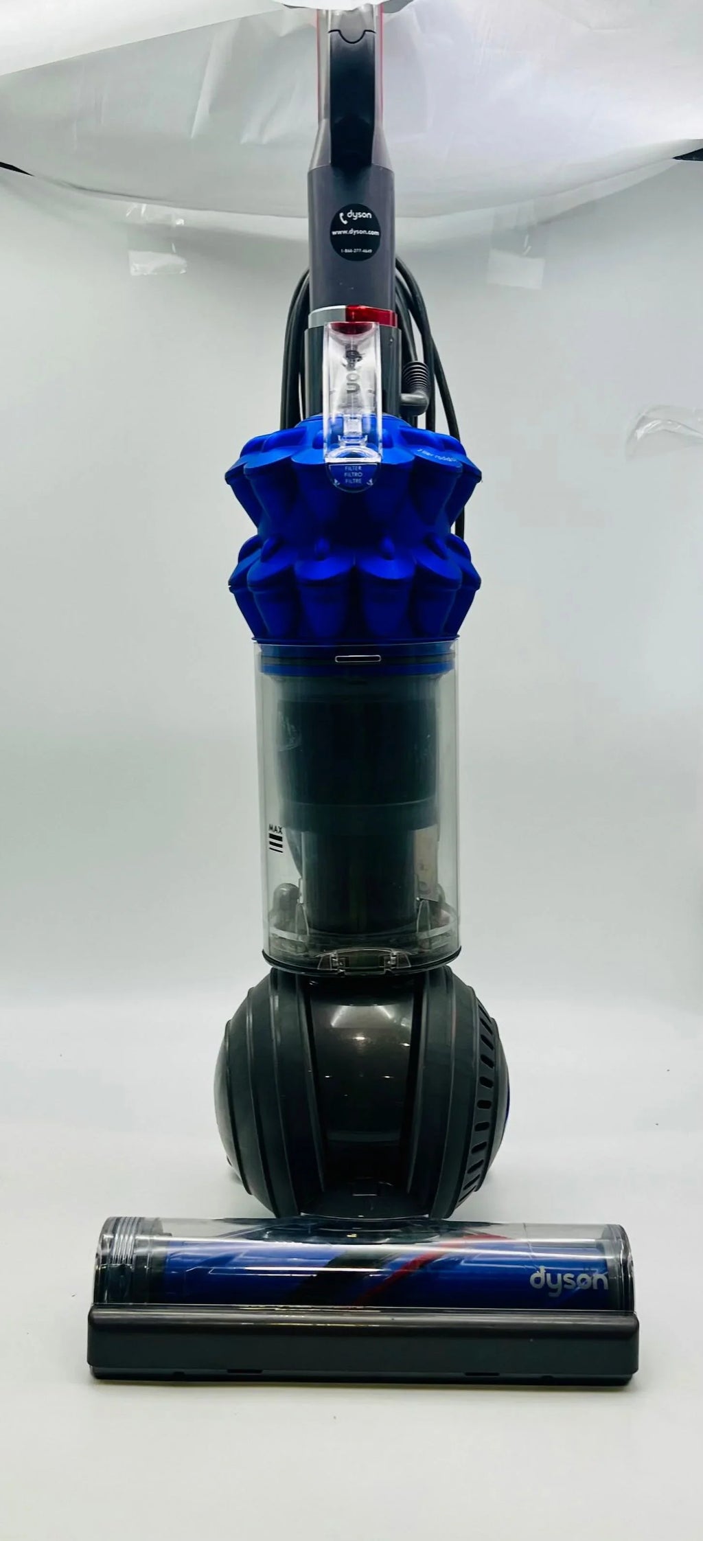 Dyson DC50 Vacuum Ball Compact Box Iron/Blue Upright Allergy 209456-02 Open