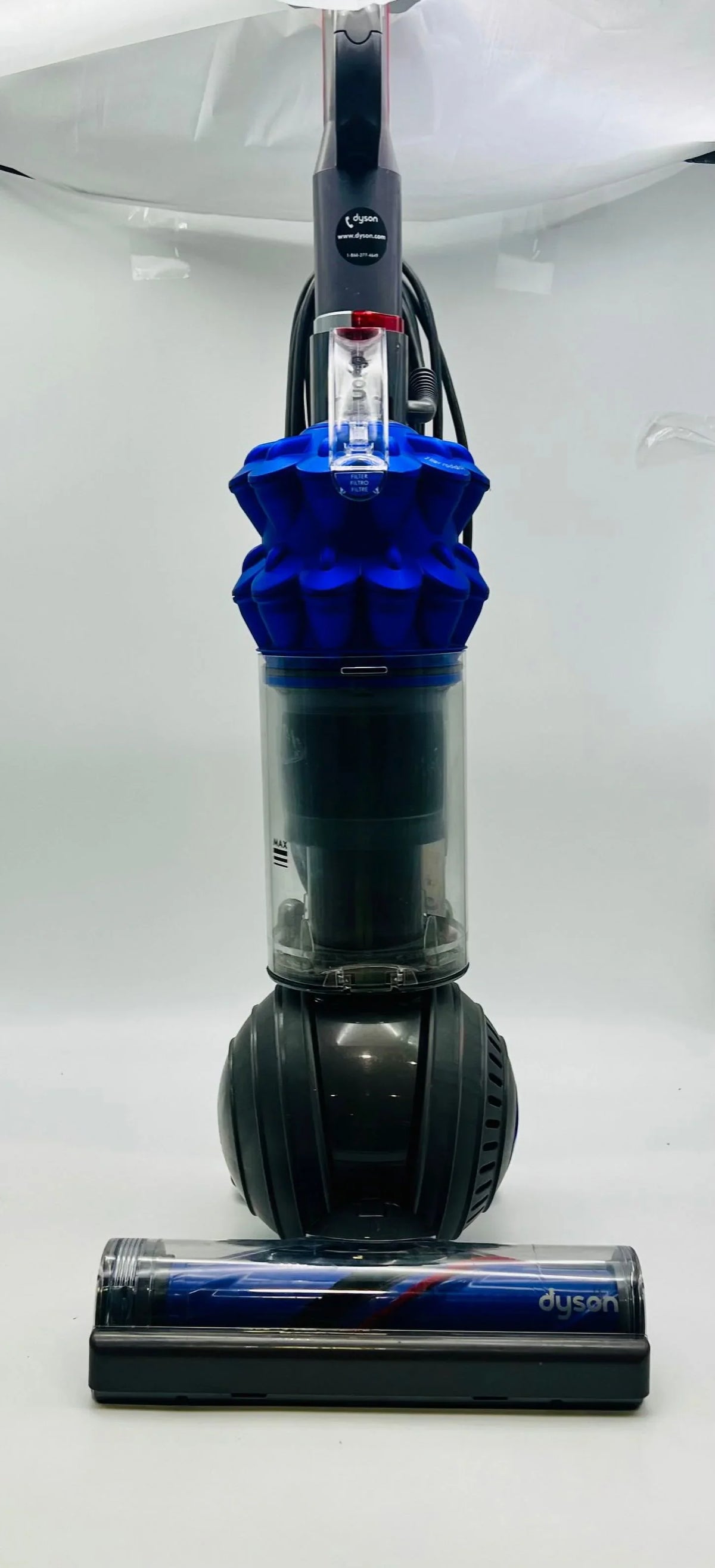 Dyson DC50 Vacuum Ball Compact Box Iron/Blue Upright Allergy 209456-02 Open