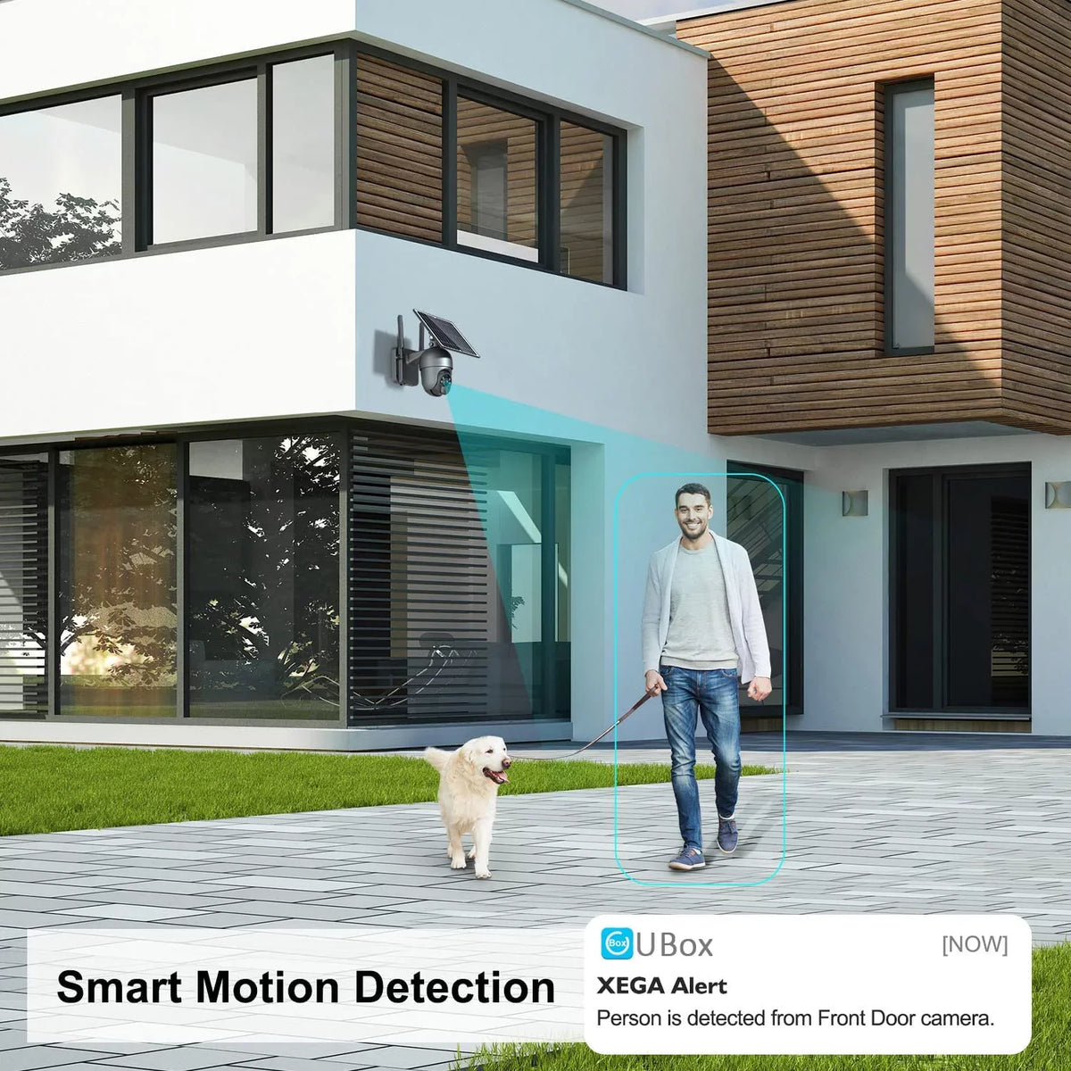 2-Way Need No Talk, Wireless 2K Zoom, Battery, 14400mAh Solar/Battery Pan Card, Tilt, 95° Camera Security Cellular IP66, Wifi 355° Xega Vision, LTE Rechargeable Power with 3G/4G 4X Night SIM exterior