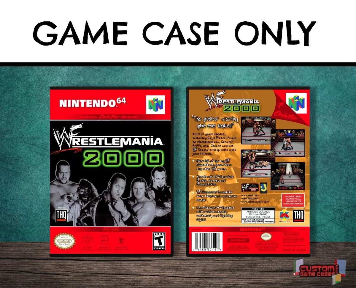 Nintendo (N64DG-V) - - Only WWF Case | 2000 No Wrestlemania 64 Game Game