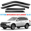 Deflectors Compatible Tape-On Co Smoke GW0389 with Window Outlander 4pcs. Mitsubishi Tinted Visor Guards GrandWheel Vent - Rain 2014-2021 Side