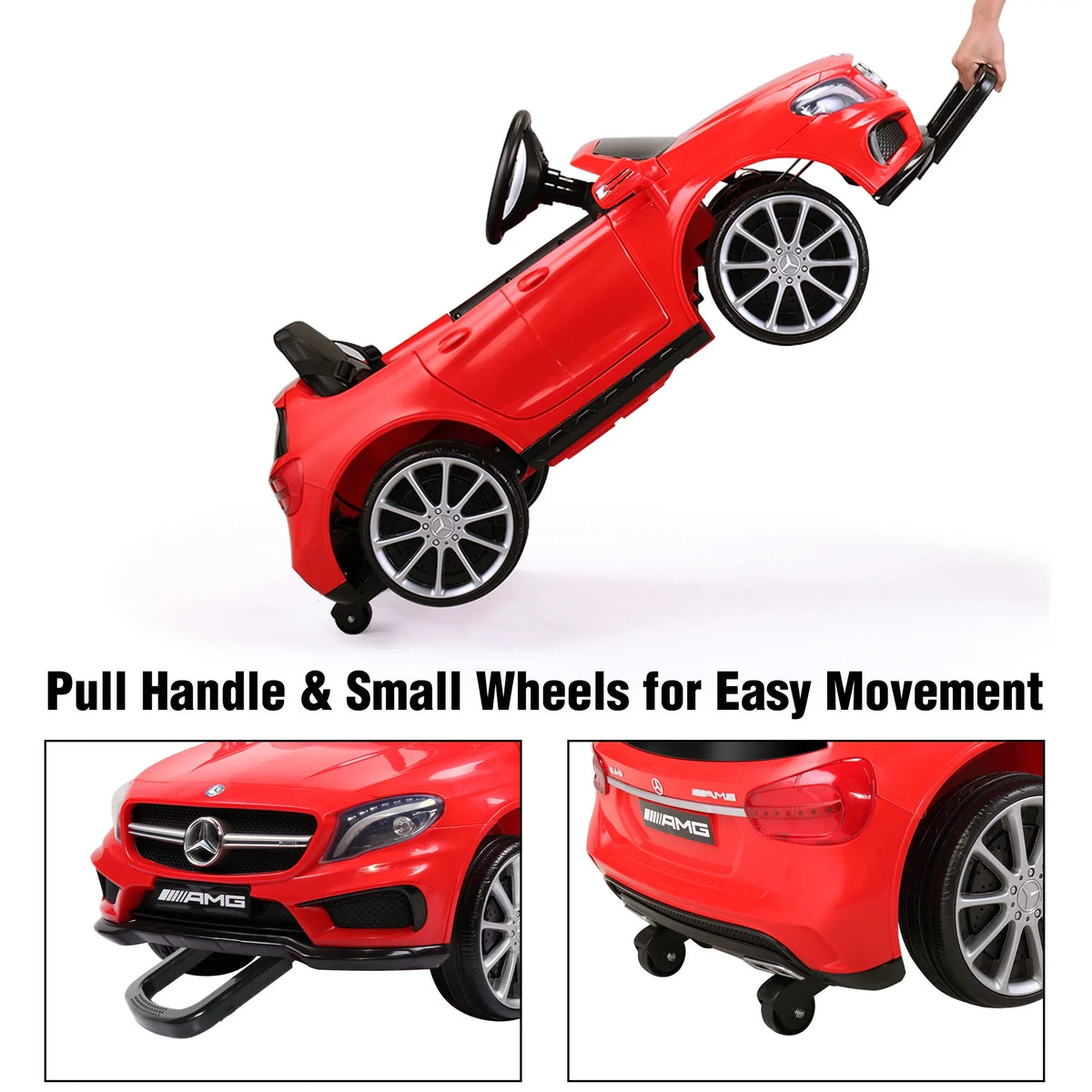 on Music Ride Red W/ Licensed Benz Control Remote 6V Kids 3-6 TOBBI Age Car Lights Child,