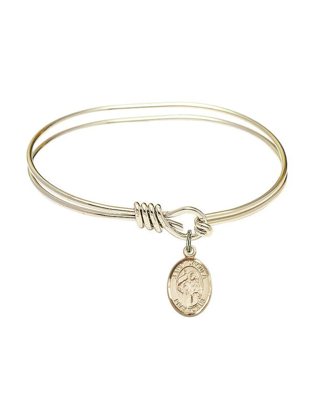 w/ inch in 5 Oval Bracelet Bangle Eye 3/4 Hook St. Gold-Filled Ursula