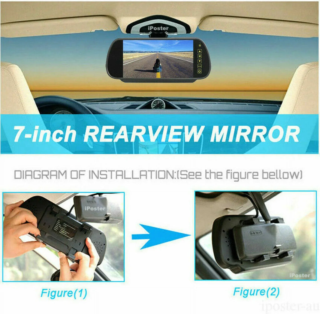 System View Vision Parking Car HD Wireless Night Rear 7" Backup Monitor Camera