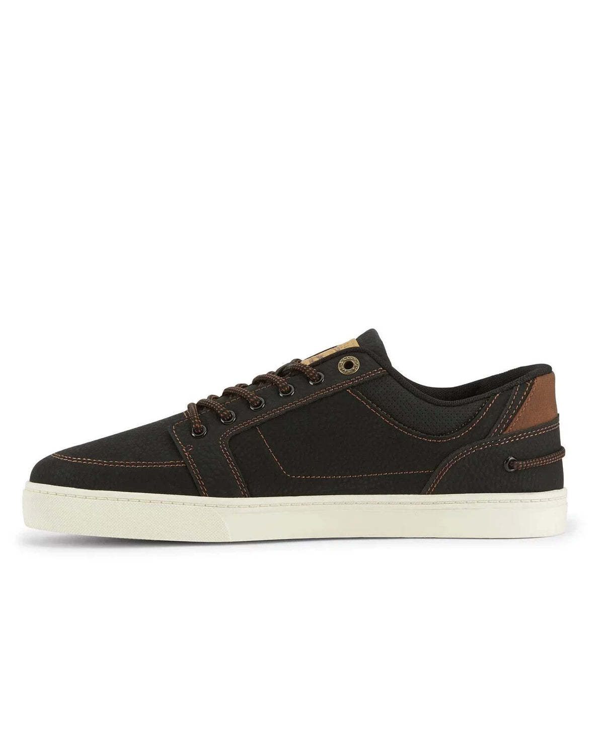 LOW NEW HARBOR LEVIS SNEAKERS SHOES MEN dimension SPORTS 9.5 BLACK/TAN WAX TRAINERS