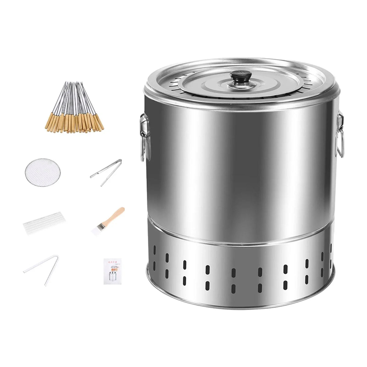 Garden Cooking Large Barbecue Bucket Space Grill Beach Furnace Smokeless for Steel Parties Stainless Tailgate Grill