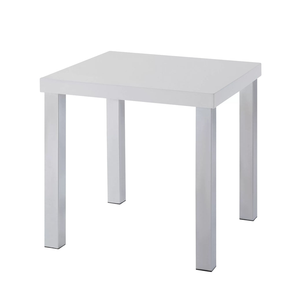 Gloss High 82332 End ACME Harta White Chrome & Table,