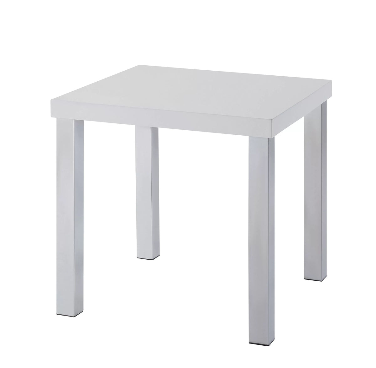 Gloss High 82332 End ACME Harta White Chrome & Table,