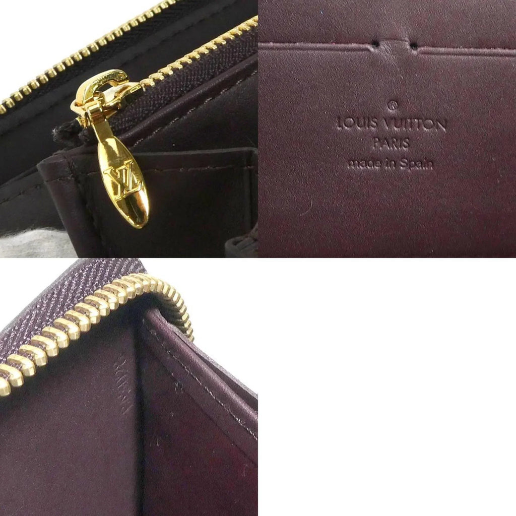 (Good) Pre-Owned M93522 Zipper Zippy Round Amaranto Verni Monogram Unisex Wallet Long