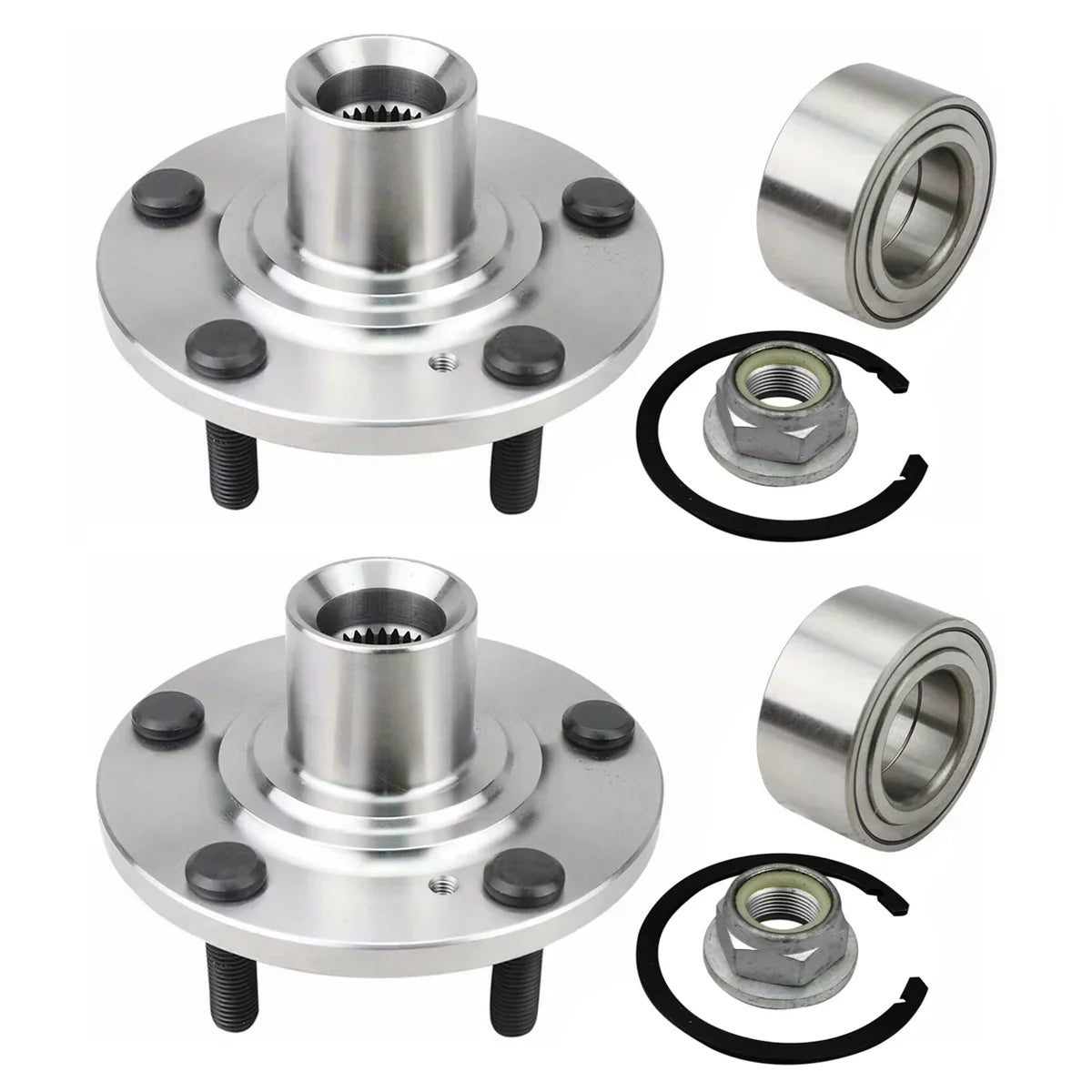 for AutoShack 5-Lug Front Passenger and HB618519PR 2009 2 Edge Hub FWD V6 Bearing Driver Set of Side AWD 2008 2007-2010 2007 Lincoln 2010 Wheel Replacement MKX 3.5L