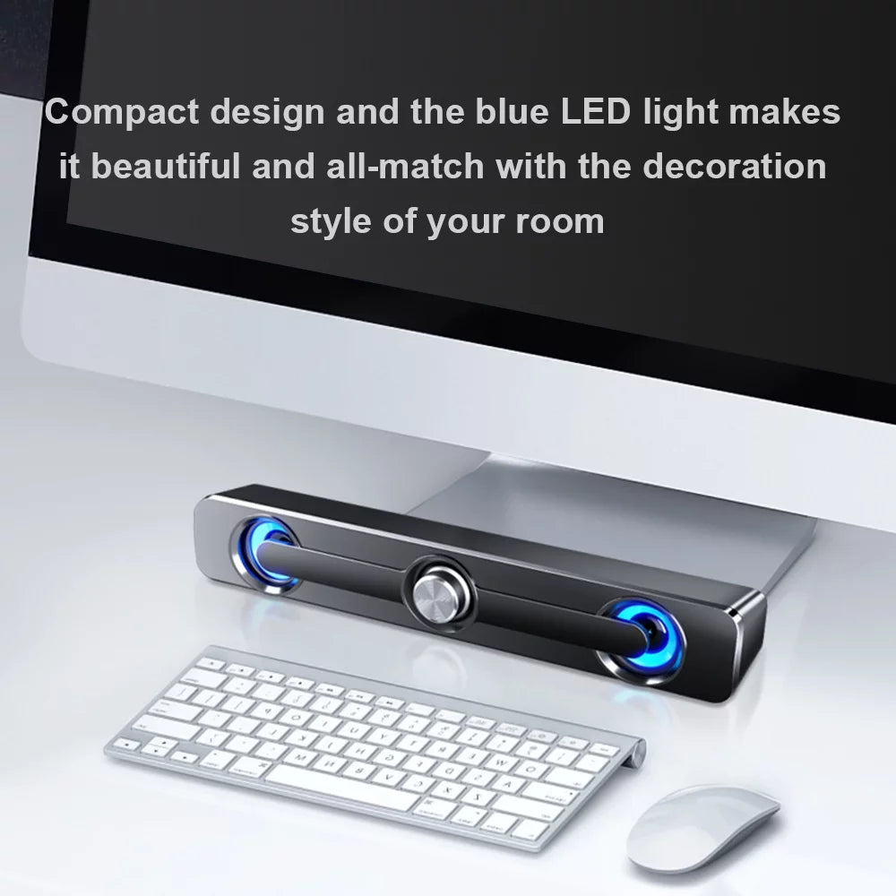 Speaker MP4 Powerful Sound Phone Stereo Surround Wired Bar Box Speaker USB for MP3 V-111 Tablet Subwoofer Computer Laptop Bass PC