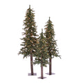 Set, Vickerman 5' 4' Tree Alpine Incandescent Christmas Natural 6' Clear Artificial Lights
