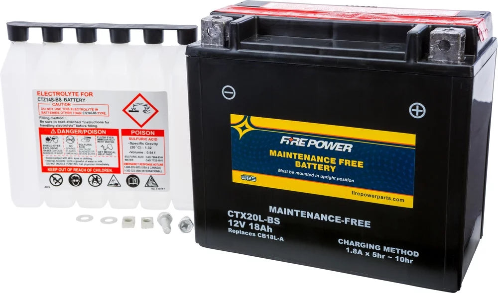 2004-2005 Fire Power Battery 400 Free Outlander H.O. CTX20L-BS Bombardier With 4X4 Compatible Maintenance