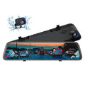 with Vision Rear Control Cam 2.5K Waterproof Voice GPS, Cam Screen, Backup Front Mirror and 12" TOGUARD w/Anti-Glare, Touch Dash Lock, with Wireless Mirror View Rear Parki Camera, Emergency Night Dash