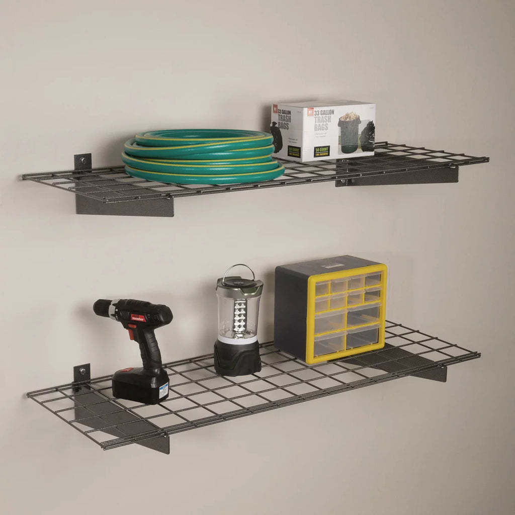 in 2 - in. pack Garage System Hammertone 15 Wall in. 45 Shelf HyLoft Wire Storage Steel x