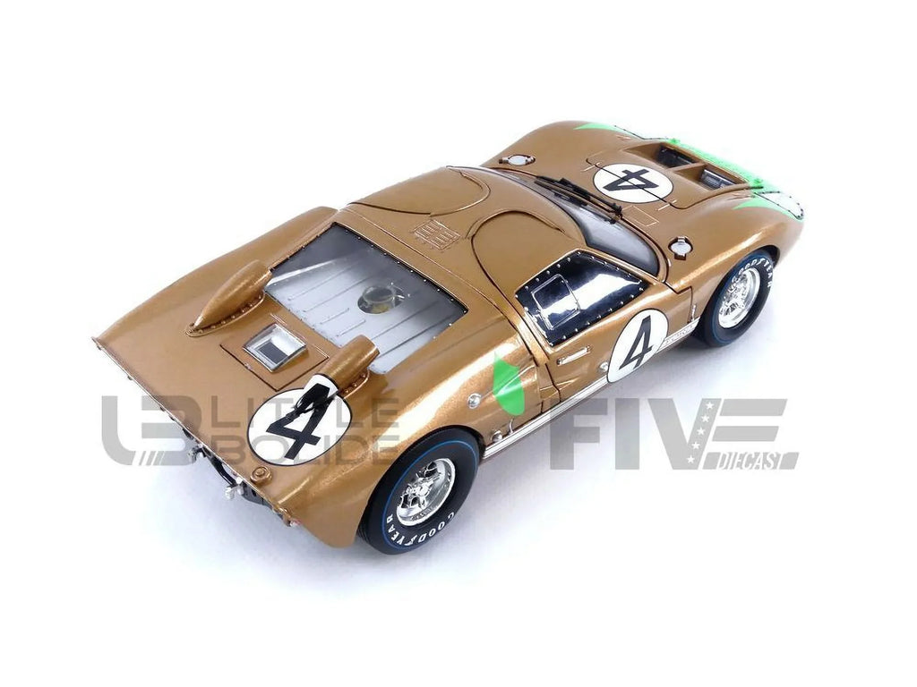 Shelby 2 Collectibles SC414 Diecast GT-40 1-18 MK Gold No.4 Car 1966 Model