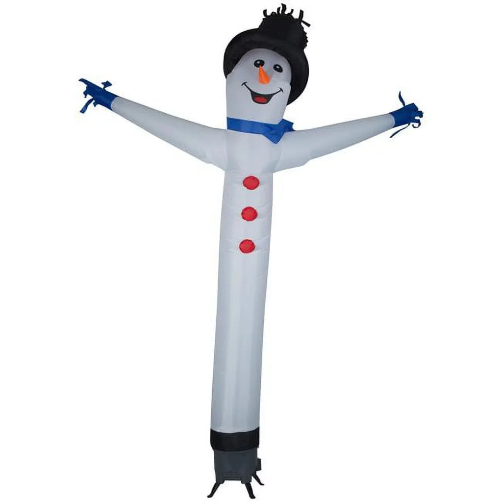 White Gemmy Wire in. 144 Inflatable, Snowman 9070602 Jiggler Jolly