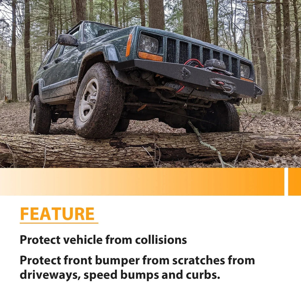 Mount KOJEM Plate Front Cherokee for DIY Winch Bare Jeep 1984-2001 Kit Metal XJ Bumper