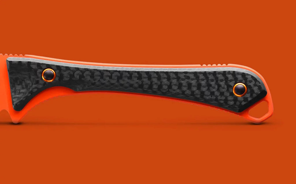 Knife Orange CPM-S90V Altitude 15201OR Blade Cerakote Benchmade Fiber Carbon 3.08" Fixed Handle