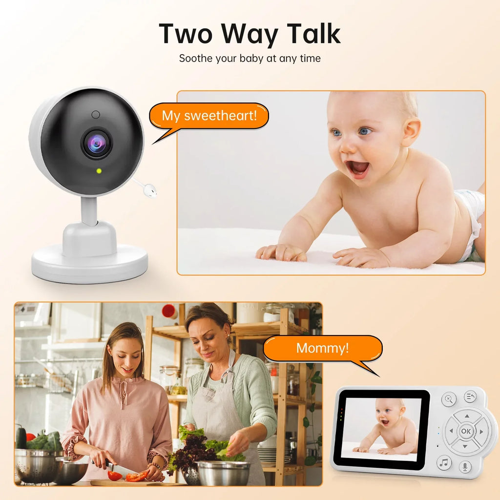 with Monitor, Night Talk, Fixdono Vision, Baby and Monitor Camera Video Baby 480P Audio, 2-Way