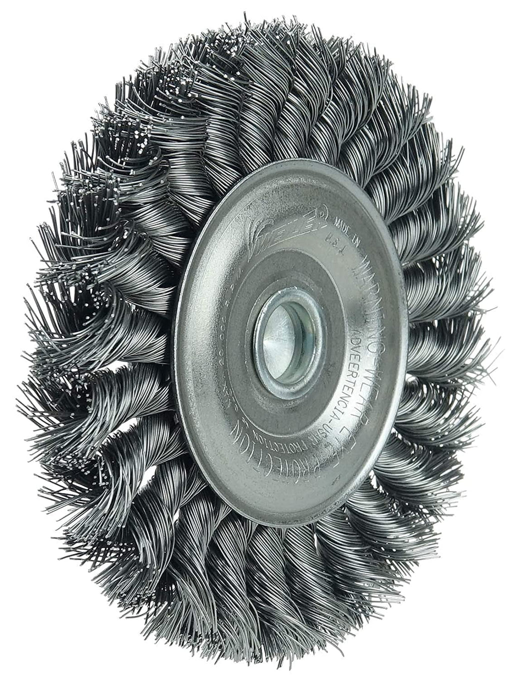 in Knot Wheel, 17687 Weiler Fill, .014" Steel Made 4" Wire Stem-Mounted USA 1/4" the Stem,